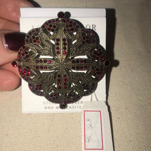 Lord and Taylor Sterling and Marcasite pin NEW TAG